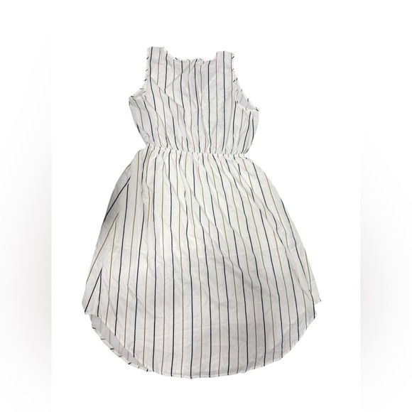 Cupshe White Stripe Sleeveless Surplice Midi Dress - Picture 5 of 7